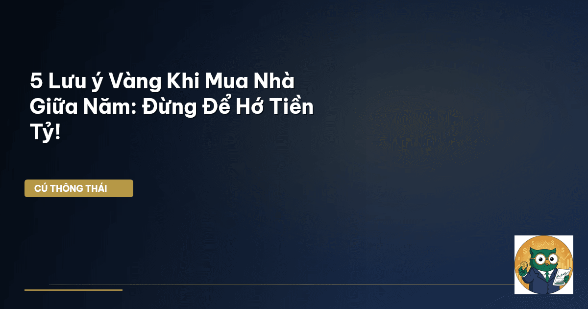 5 Lưu ý Vàng Khi Mua Nhà Giữa Năm: Đừng Để Hớ Tiền Tỷ!