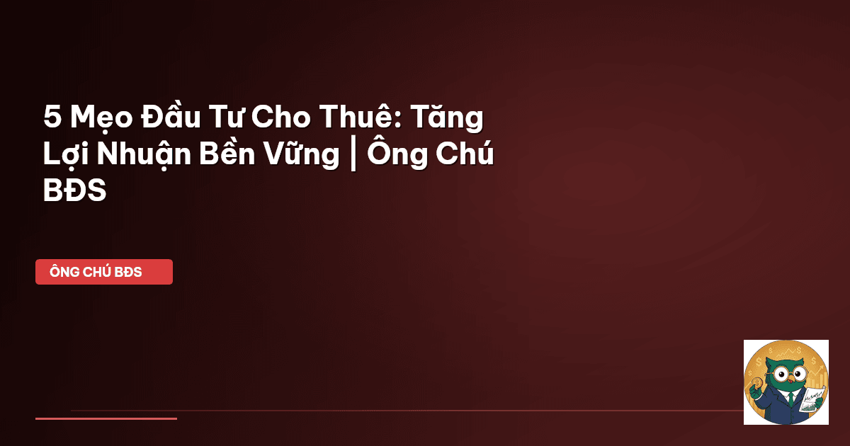 đầu tư cho thuê