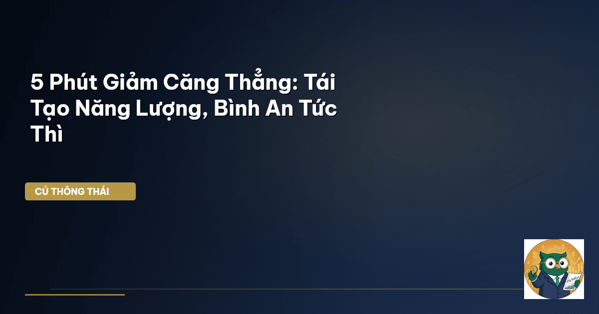 5 Phút Giảm Căng Thẳng: Tái Tạo Năng Lượng, Bình An Tức Thì
