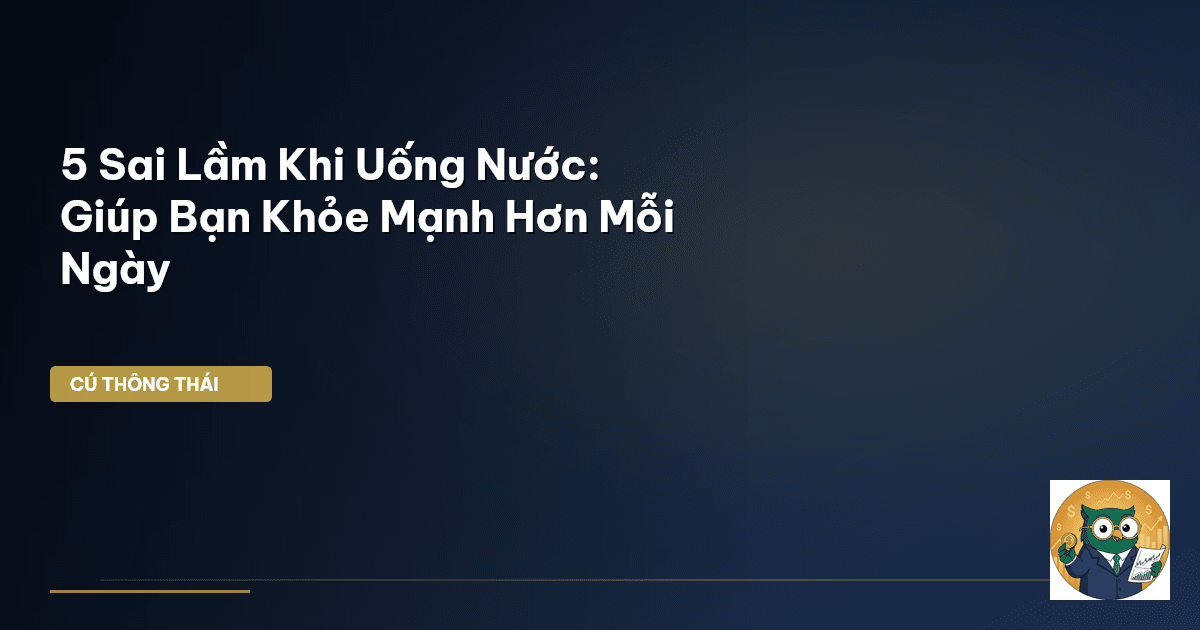 5 Sai Lầm Khi Uống Nước: Giúp Bạn Khỏe Mạnh Hơn Mỗi Ngày