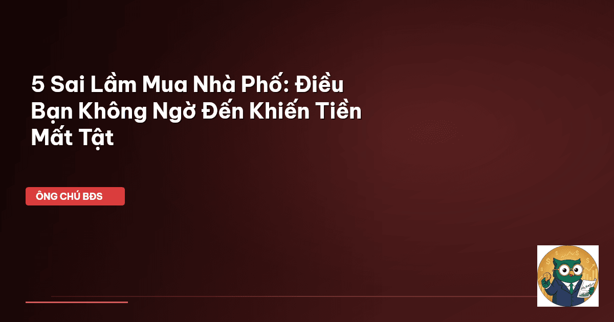 sai lầm mua nhà phố