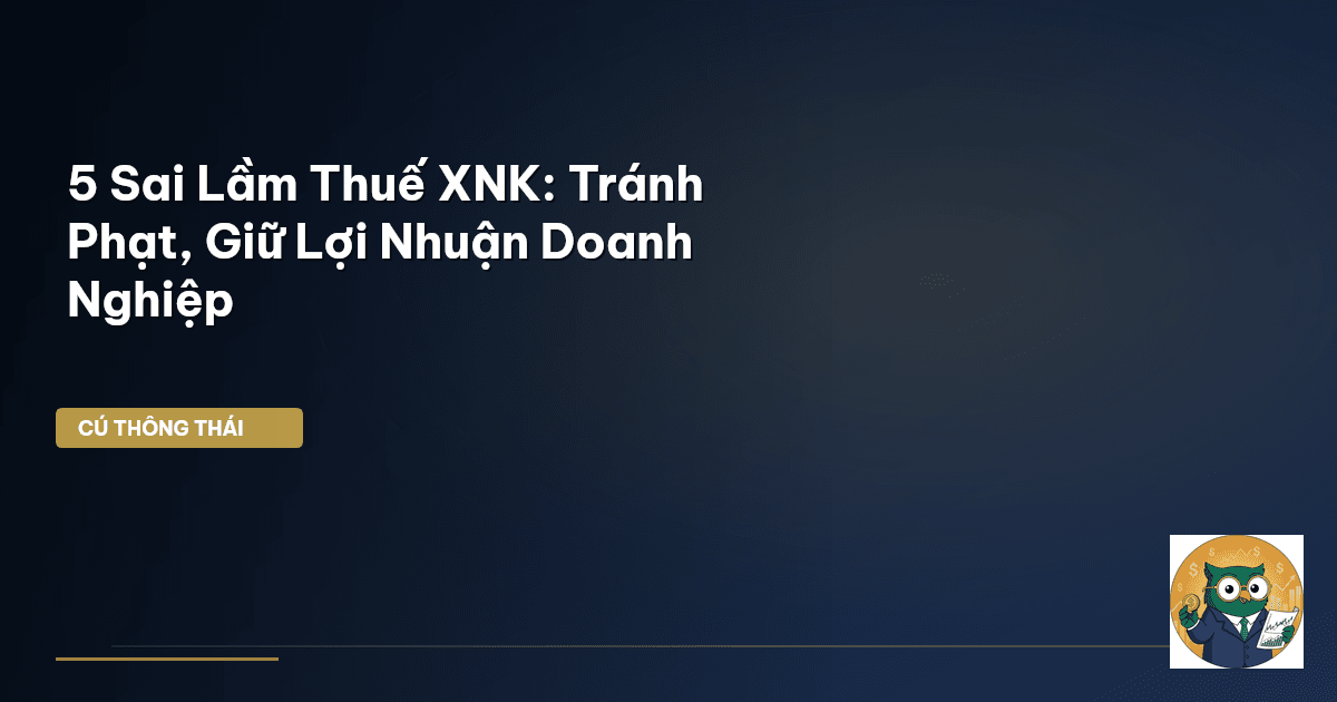 5 Sai Lầm Thuế XNK: Tránh Phạt, Giữ Lợi Nhuận Doanh Nghiệp
