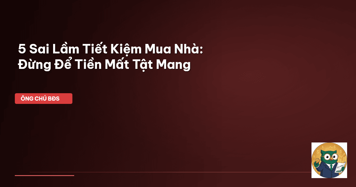 tiết kiệm mua nhà