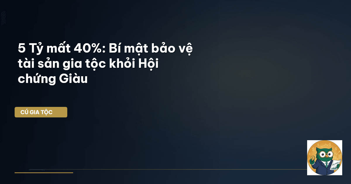 5 Tỷ mất 40%: Bí mật bảo vệ tài sản gia tộc khỏi Hội chứng Giàu