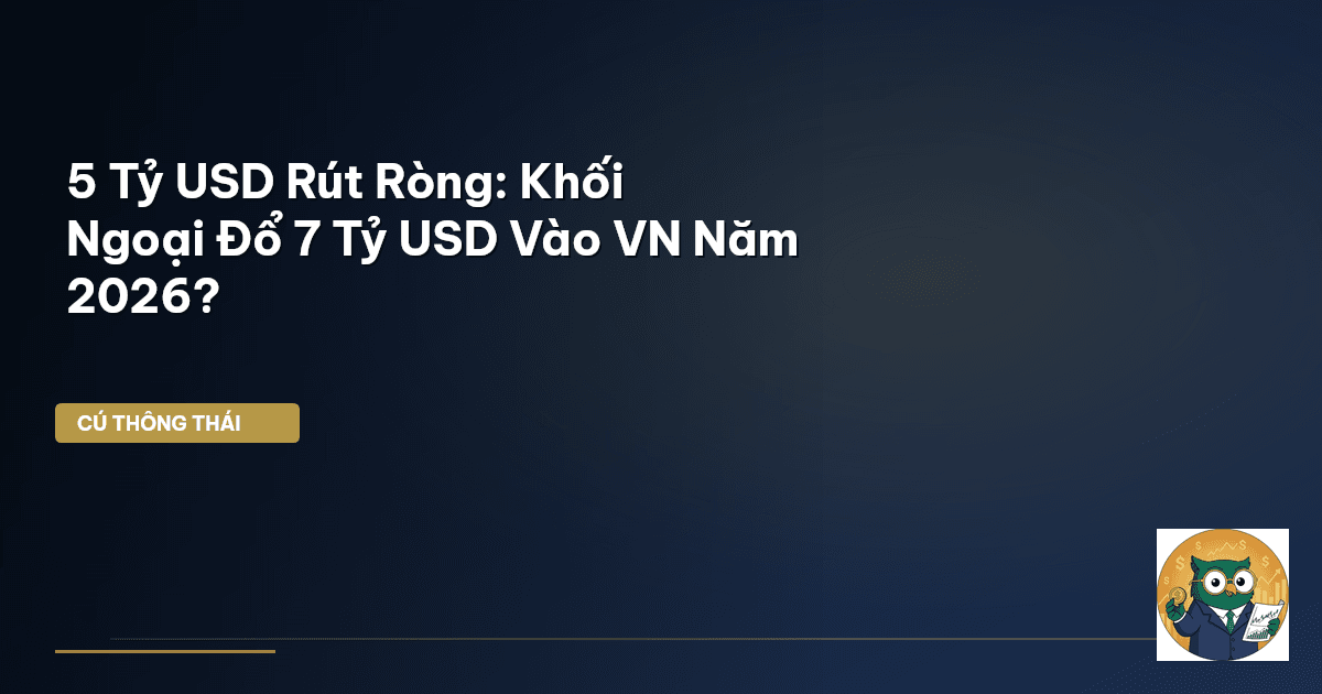 5 Tỷ USD Rút Ròng: Khối Ngoại Đổ 7 Tỷ USD Vào VN Năm 2026?