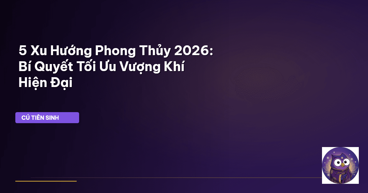phong thủy xu hướng mới nhất