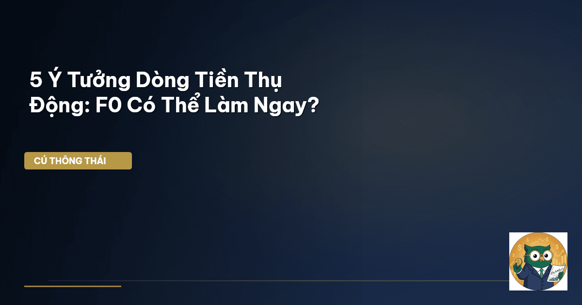 5 Ý Tưởng Dòng Tiền Thụ Động: F0 Có Thể Làm Ngay?