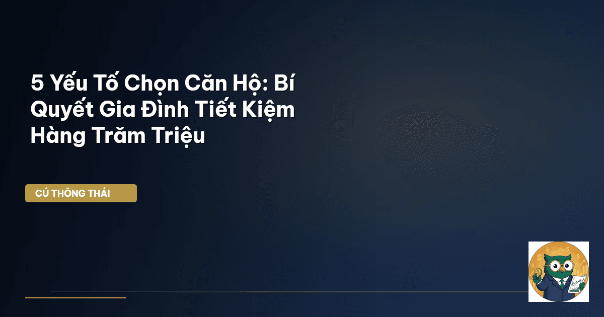 5 Yếu Tố Chọn Căn Hộ: Bí Quyết Gia Đình Tiết Kiệm Hàng Trăm Triệu