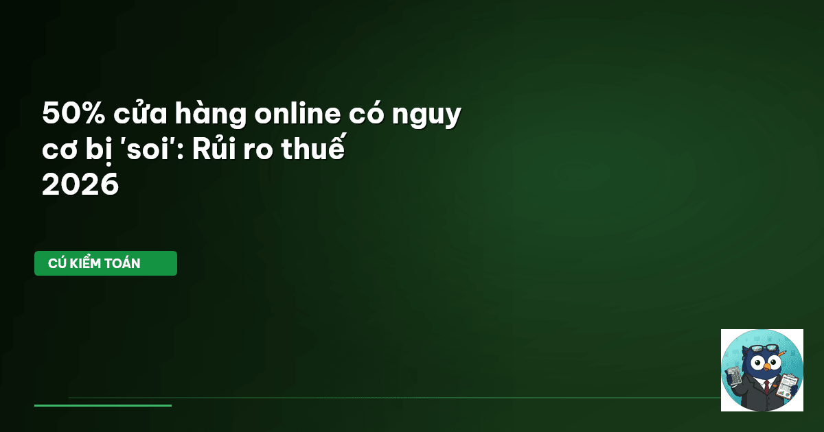 50% cửa hàng online có nguy cơ bị 'soi': Rủi ro thuế 2026