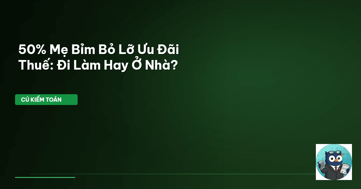 đi làm ở nhà chăm con