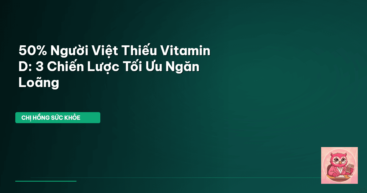 50% Người Việt Thiếu Vitamin D: 3 Chiến Lược Tối Ưu Ngăn Loãng