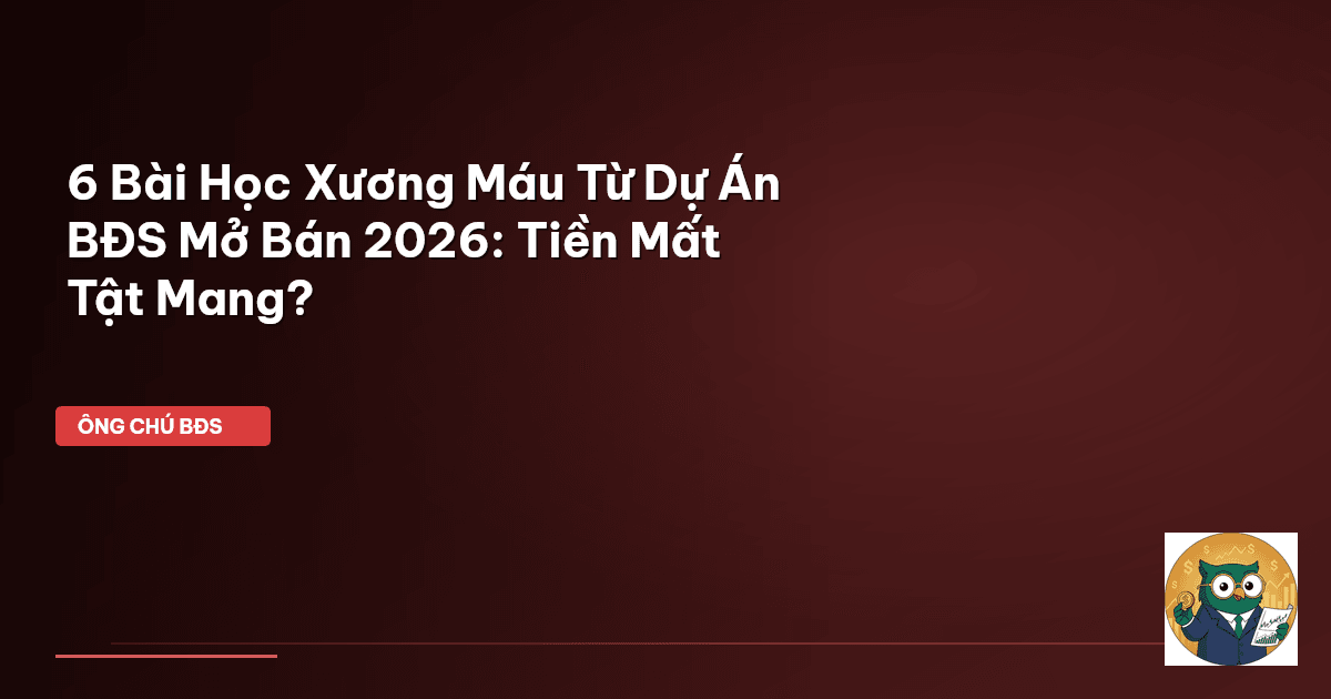 6 Bài Học Xương Máu Từ Dự Án BĐS Mở Bán 2026: Tiền Mất Tật Mang?