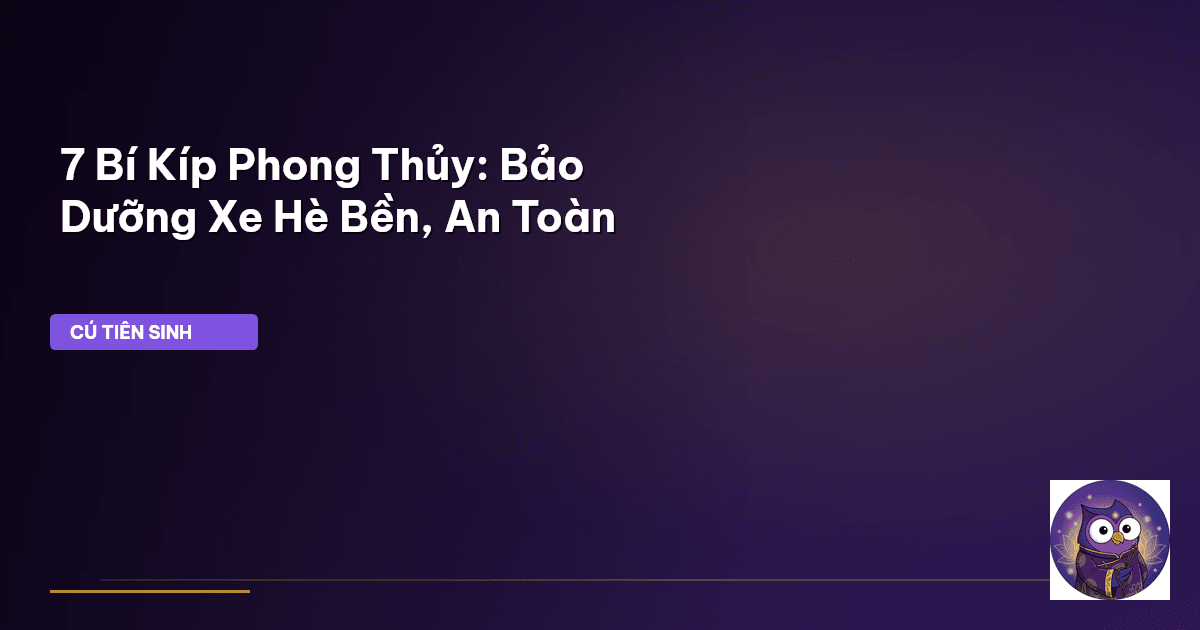 phong thủy xe