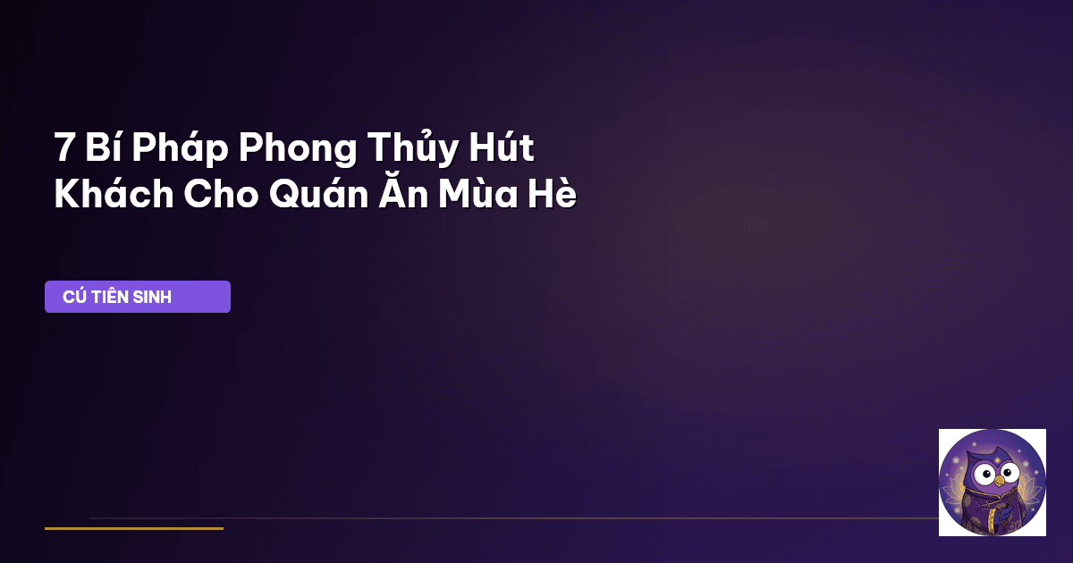 phong thủy quán ăn