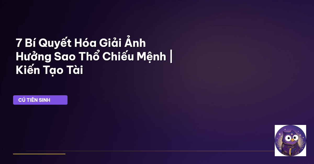 sao thổ chiếu mệnh