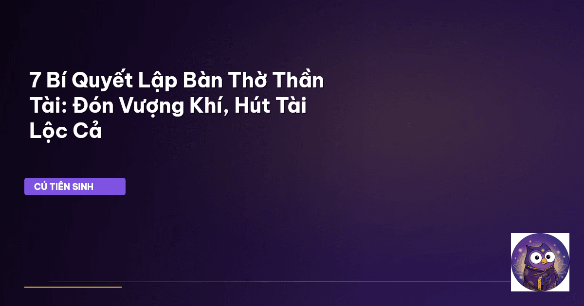bàn thờ thần tài