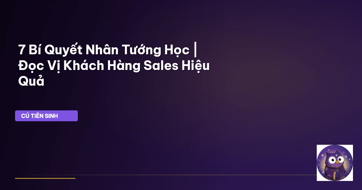 nhân tướng học sales
