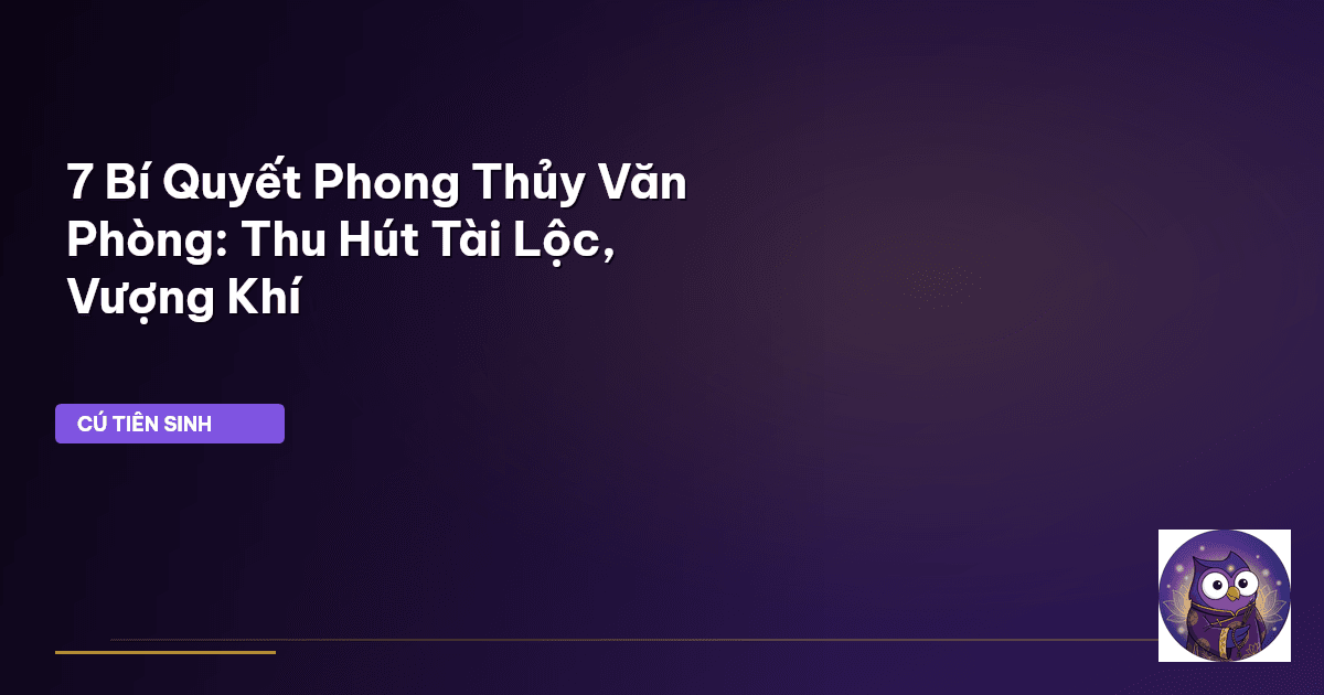 phong thủy văn phòng