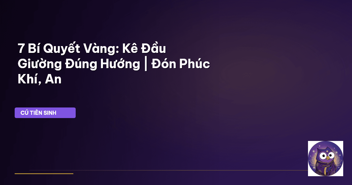 phong thủy giường ngủ