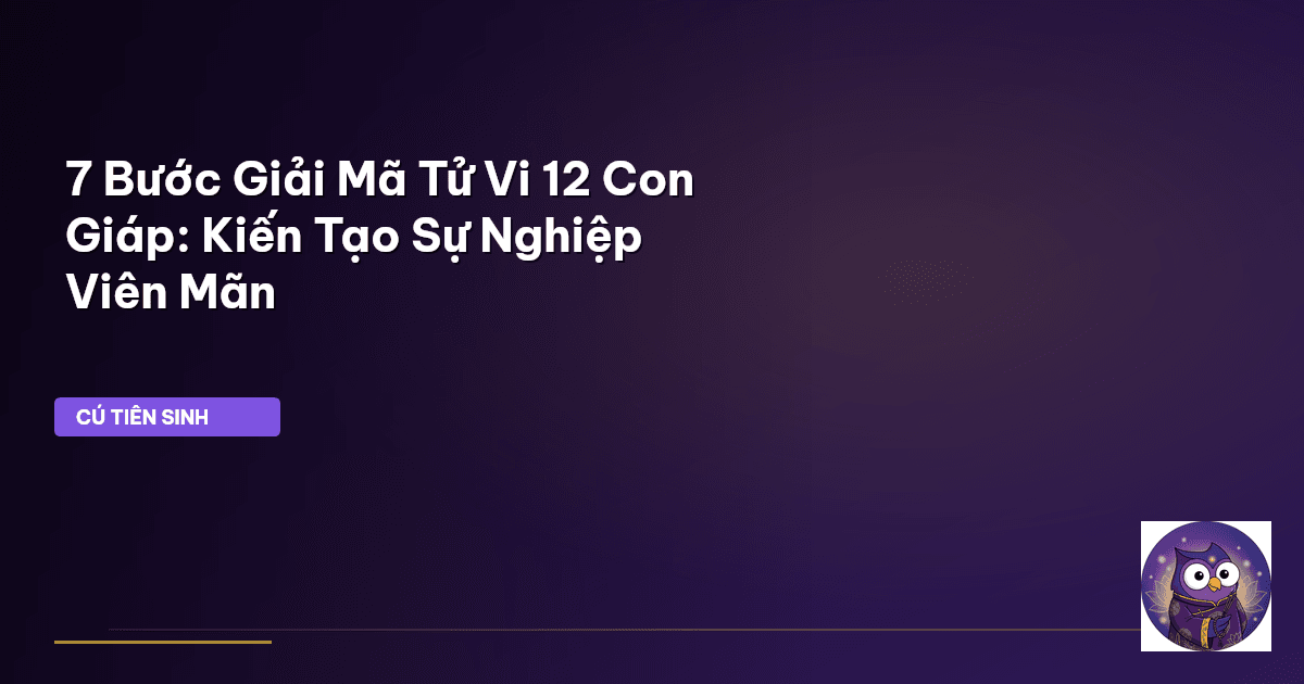 tử vi sự nghiệp 12 con giáp