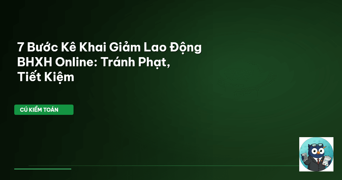 kê khai giảm lao động