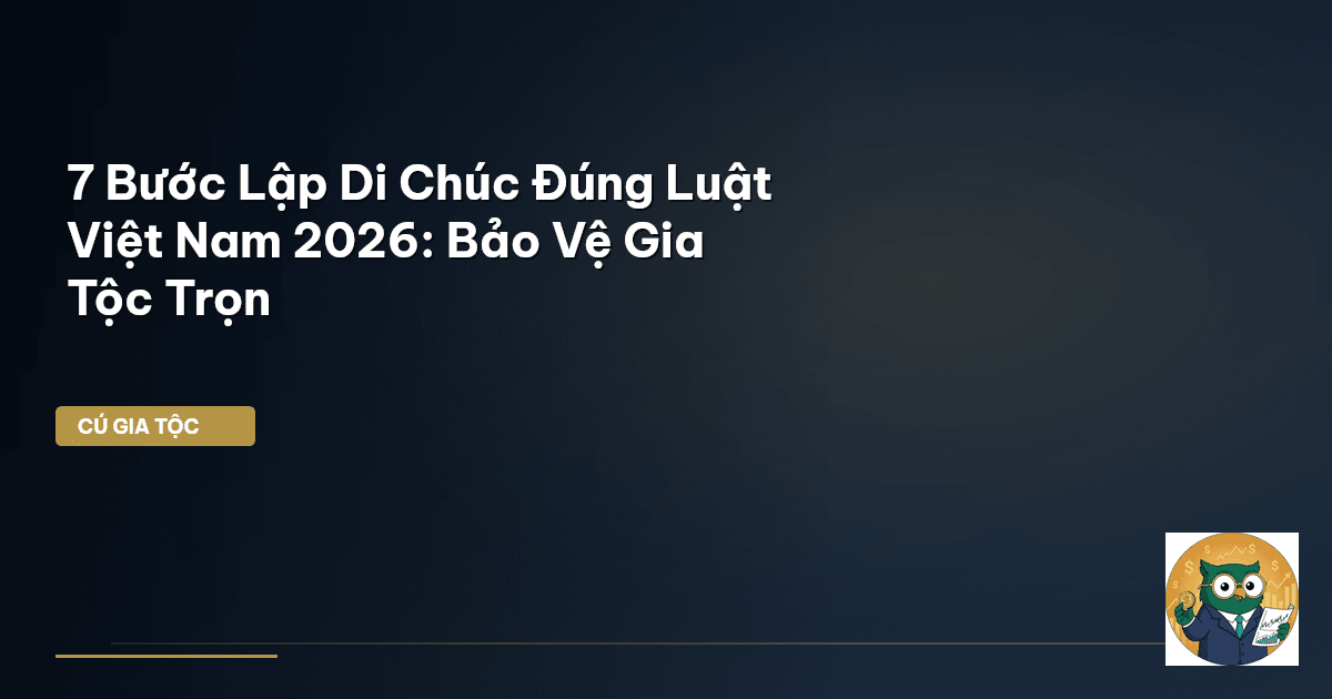 7 Bước Lập Di Chúc Đúng Luật Việt Nam 2026: Bảo Vệ Gia Tộc Trọn