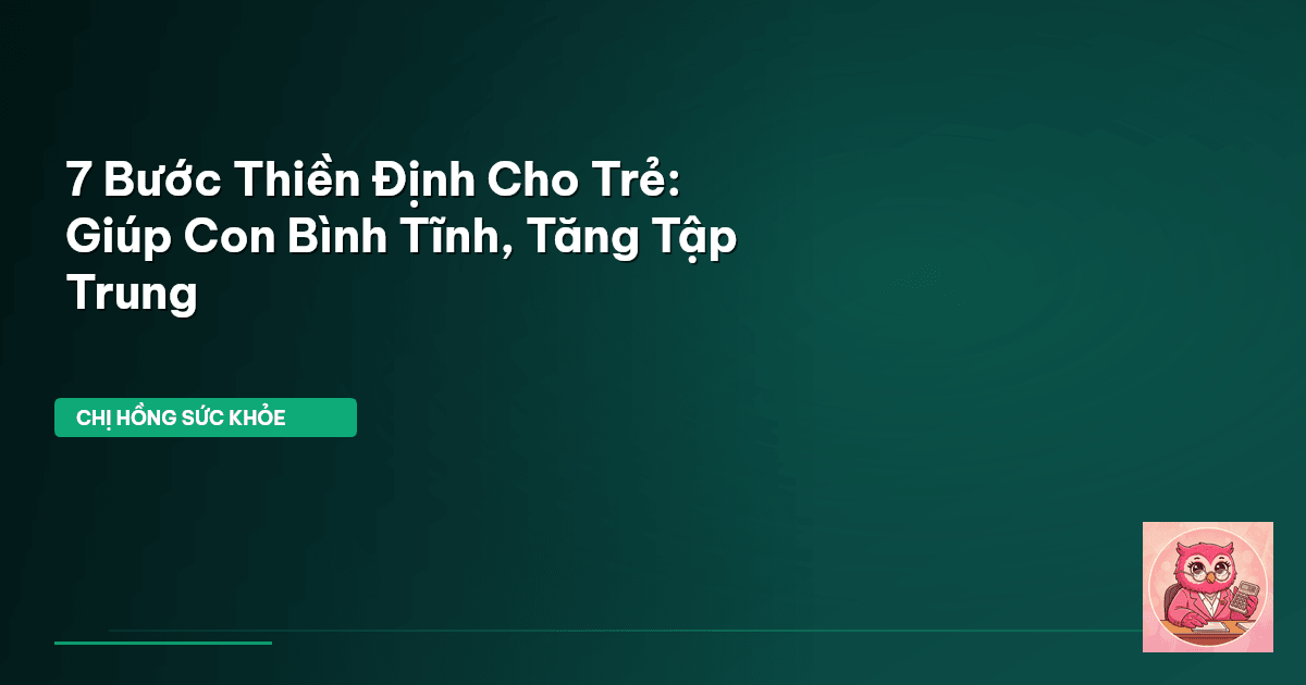 thiền định cho trẻ em