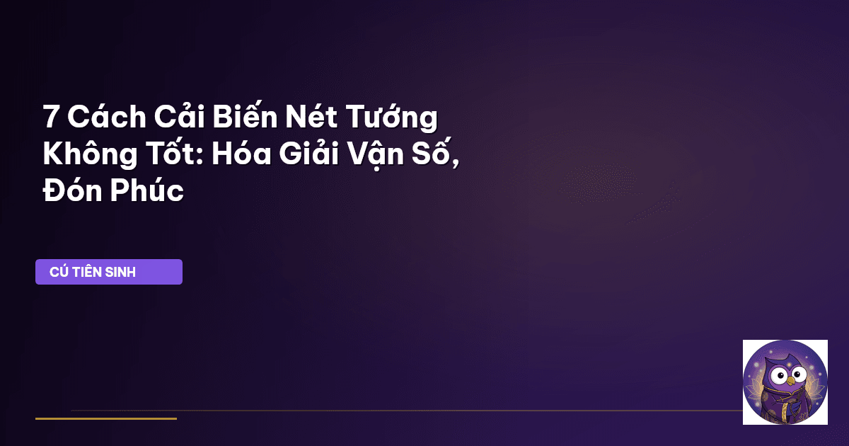 nét tướng không tốt
