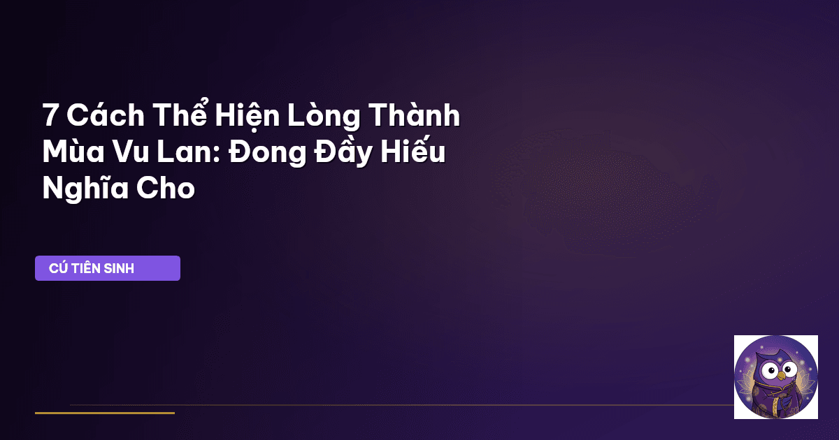lễ vu lan