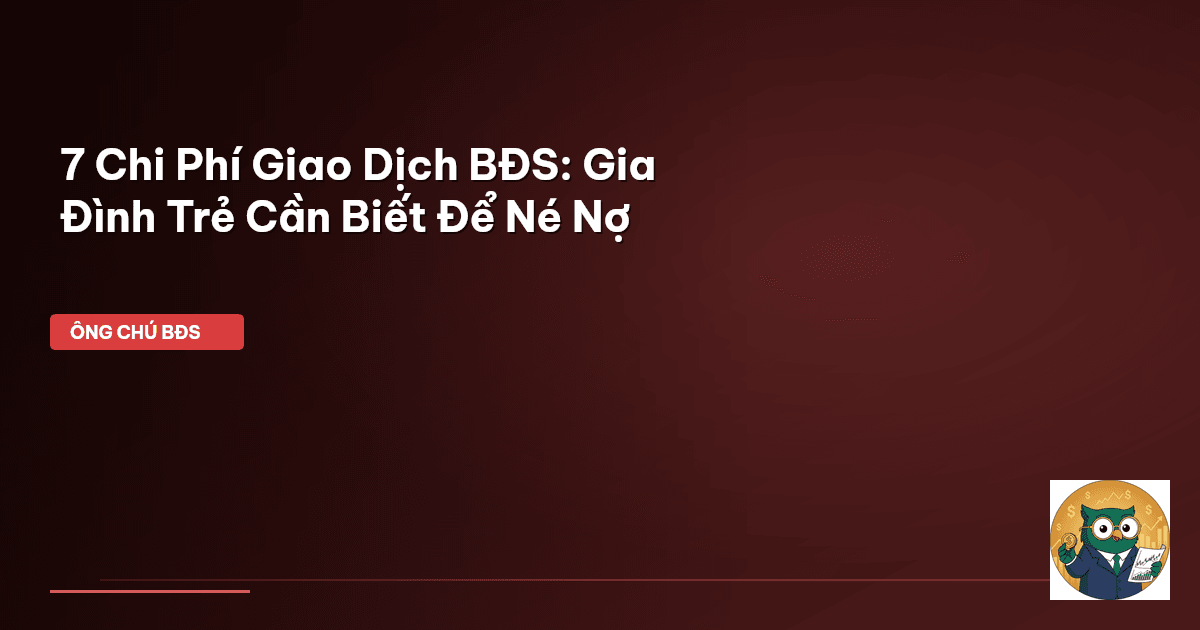 chi phí giao dịch BĐS