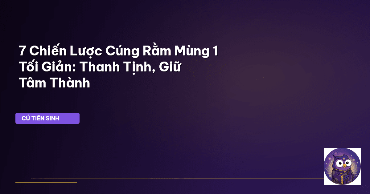 cúng rằm mùng 1