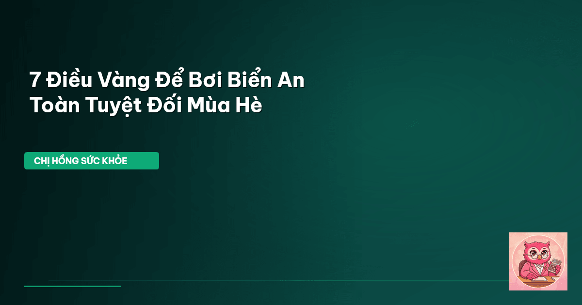 bơi biển an toàn