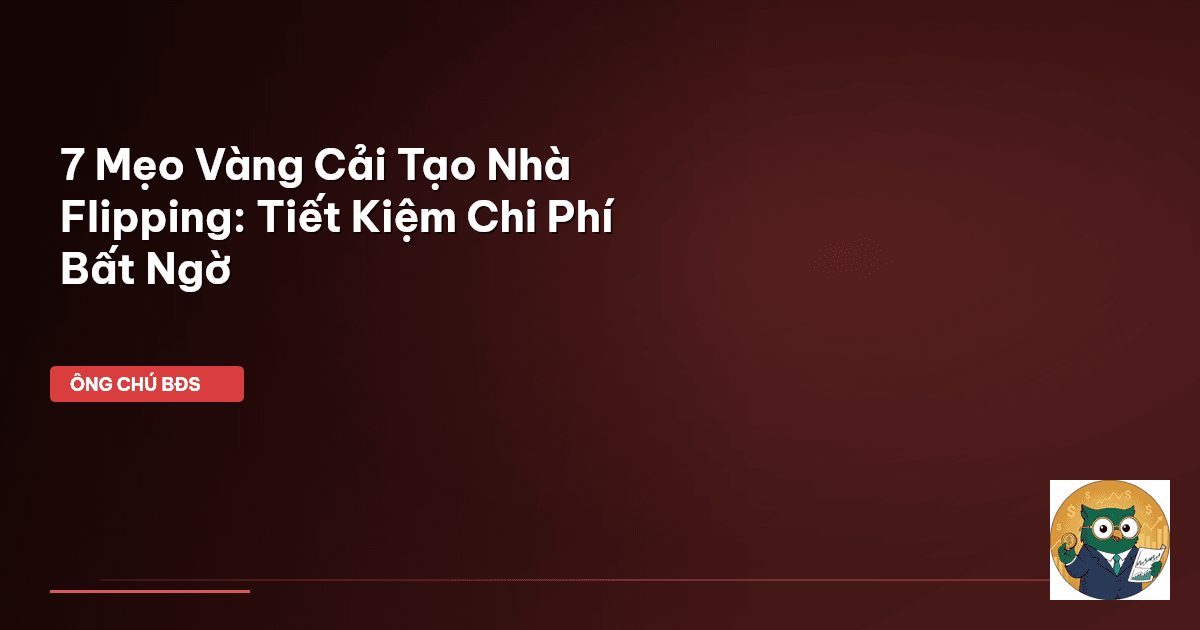 cải tạo nhà flipping
