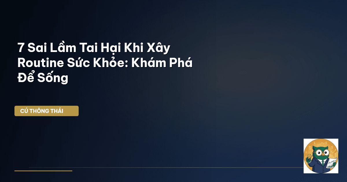 7 Sai Lầm Tai Hại Khi Xây Routine Sức Khỏe: Khám Phá Để Sống
