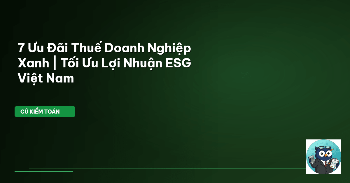 thuế doanh nghiệp xanh