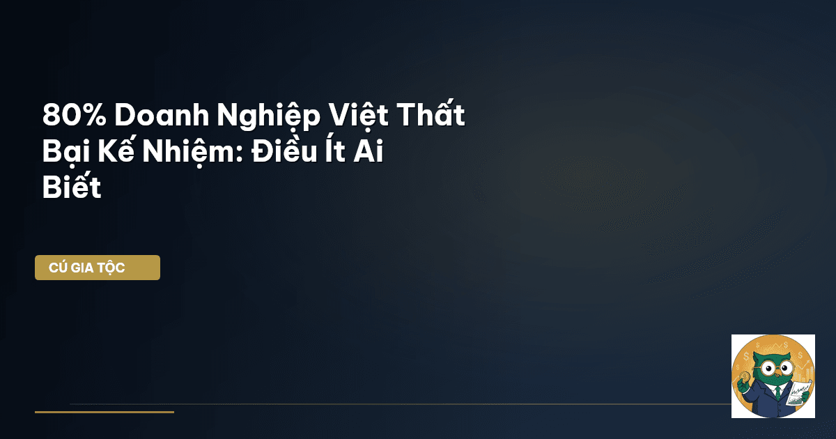 80% Doanh Nghiệp Việt Thất Bại Kế Nhiệm: Điều Ít Ai Biết