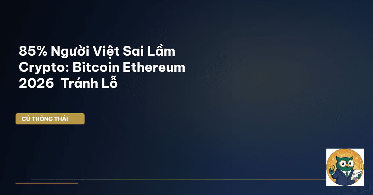 85% Người Việt Sai Lầm Crypto: Bitcoin Ethereum 2026 & Tránh Lỗ