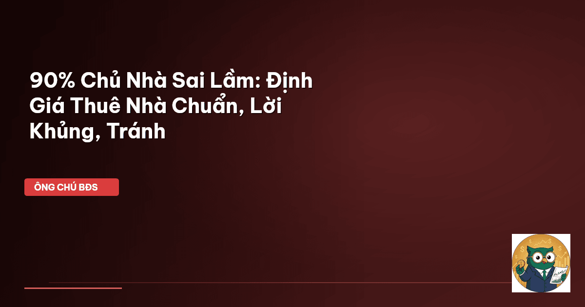 90% Chủ Nhà Sai Lầm: Định Giá Thuê Nhà Chuẩn, Lời Khủng, Tránh
