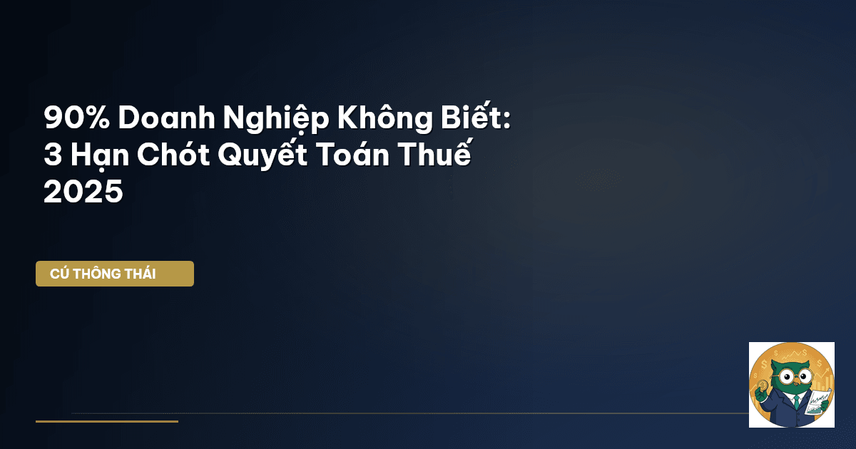 90% Doanh Nghiệp Không Biết: 3 Hạn Chót Quyết Toán Thuế 2025