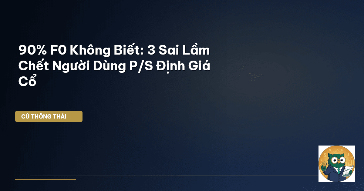 90% F0 Không Biết: 3 Sai Lầm “Chết Người” Dùng P/S Định Giá Cổ