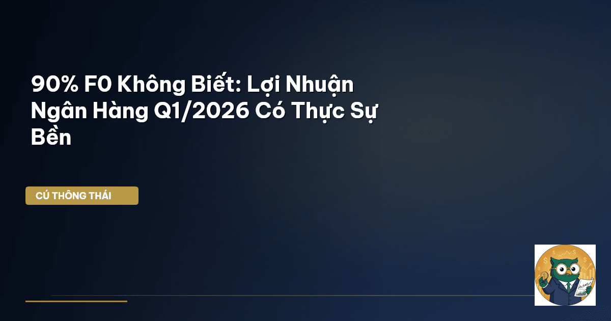90% F0 Không Biết: Lợi Nhuận Ngân Hàng Q1/2026 Có Thực Sự Bền
