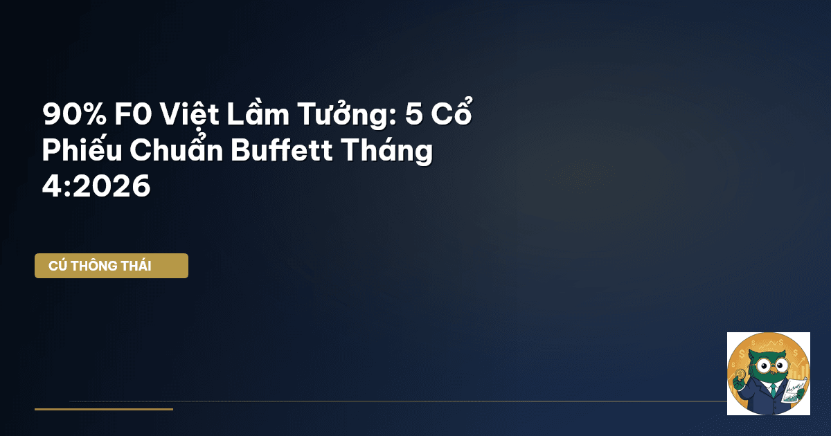 90% F0 Việt Lầm Tưởng: 5 Cổ Phiếu Chuẩn Buffett Tháng 4:2026