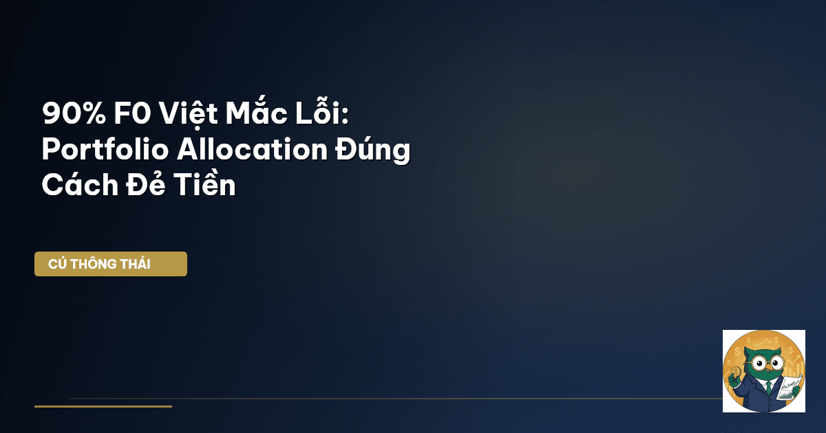 90% F0 Việt Mắc Lỗi: Portfolio Allocation Đúng Cách Đẻ Tiền