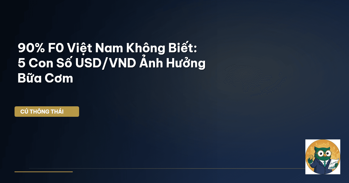 90% F0 Việt Nam Không Biết: 5 Con Số USD/VND Ảnh Hưởng Bữa Cơm