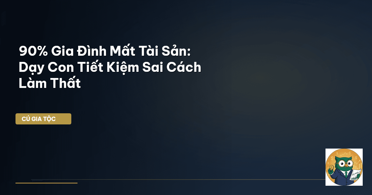 90% Gia Đình Mất Tài Sản: Dạy Con Tiết Kiệm Sai Cách Làm Thất