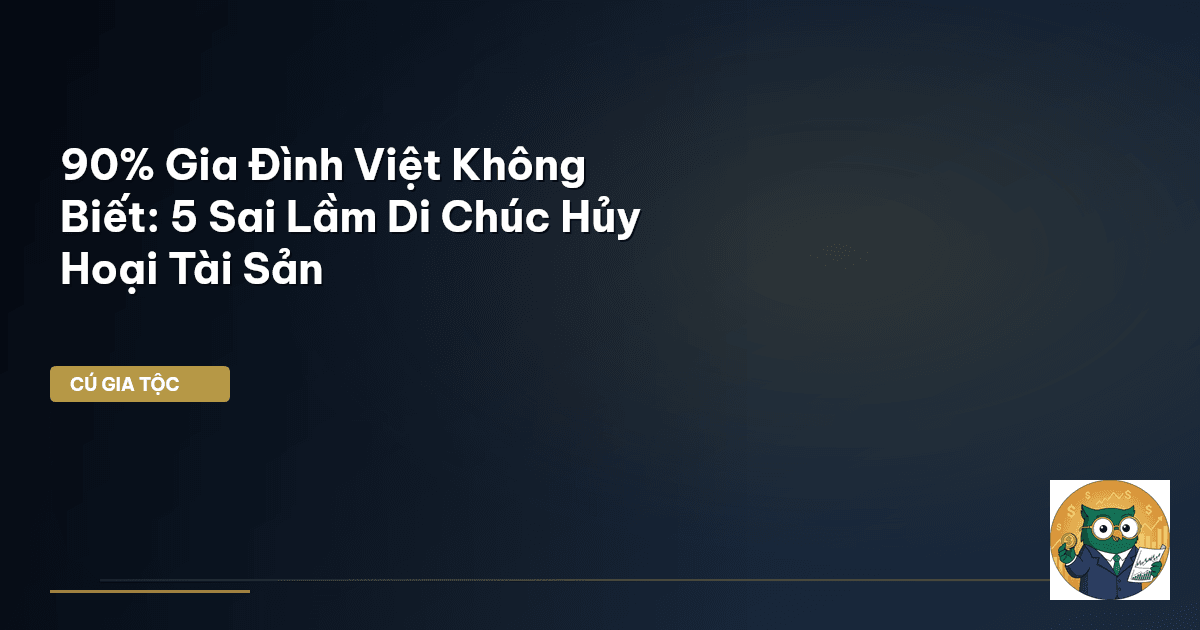 90% Gia Đình Việt Không Biết: 5 Sai Lầm Di Chúc Hủy Hoại Tài Sản