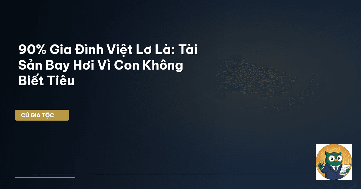 90% Gia Đình Việt Lơ Là: Tài Sản Bay Hơi Vì Con Không Biết Tiêu