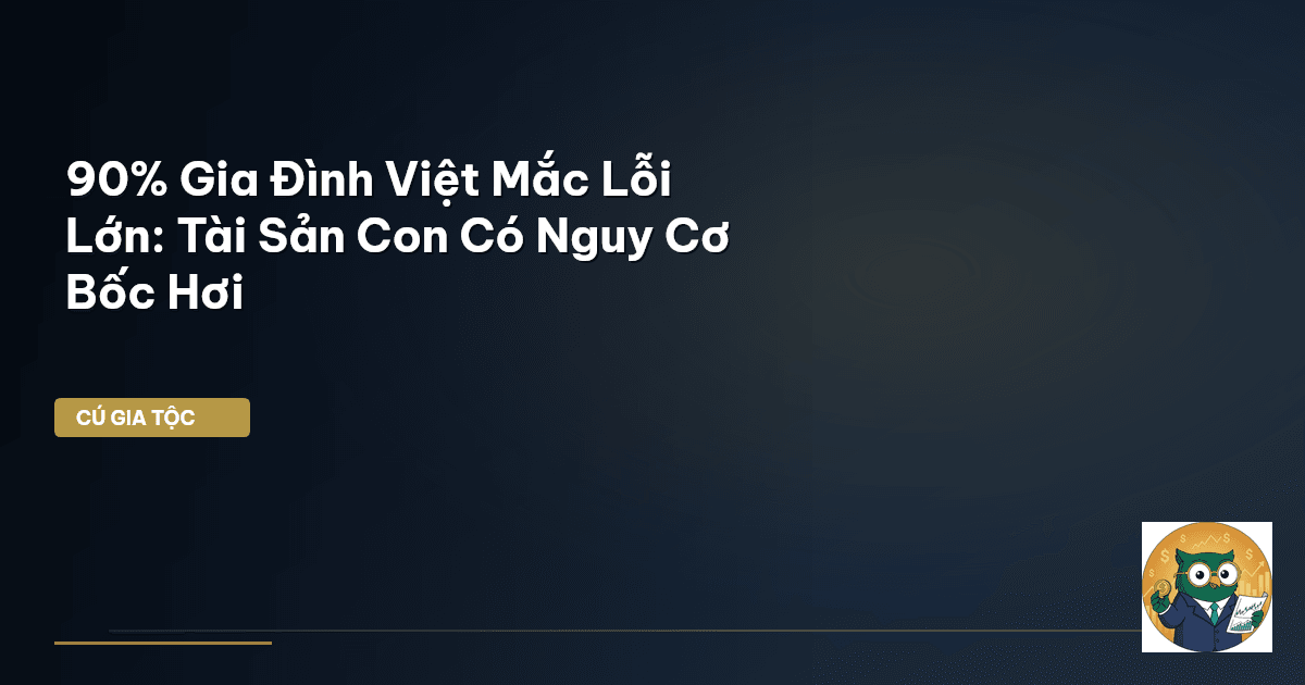 90% Gia Đình Việt Mắc Lỗi Lớn: Tài Sản Con Có Nguy Cơ Bốc Hơi