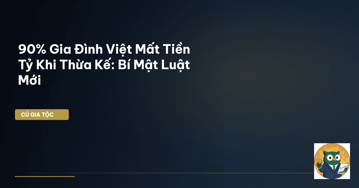 90% Gia Đình Việt Mất Tiền Tỷ Khi Thừa Kế: Bí Mật Luật Mới