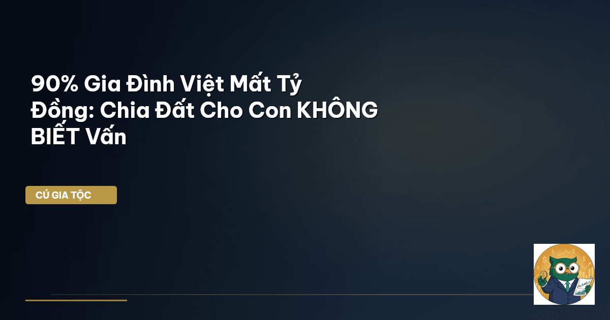 90% Gia Đình Việt Mất Tỷ Đồng: Chia Đất Cho Con KHÔNG BIẾT Vấn